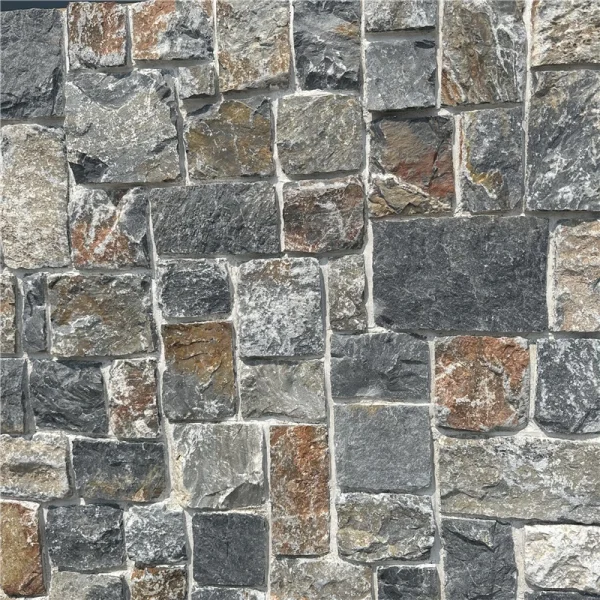 Multi-Tone Natural Fieldstone Mosaic Stacked Stone Veneer Indoor Outdoor Wall Cladding