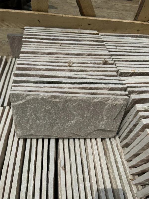 Gray Uniform Chiseled Relief Split Rock Veneer Weatherproof Exterior Wall Stone