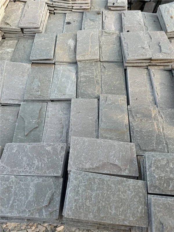 Gray Uniform Chiseled Relief Split Rock Veneer Weatherproof Exterior Wall Stone
