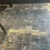 Polished Dark Coffee Limestone Flooring With Natural Rust Streaks, 1.8cm Thickness