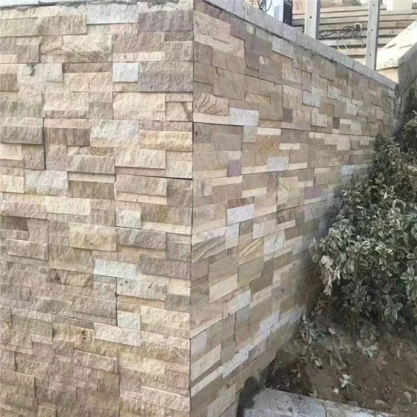 mmexport1661571837073 Yellow Ledger Stacked Stone Panels For Courtyard Landscape Retaining Wall