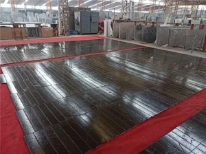 大量仿古纹理黑色石灰石瓷砖工厂现货,可定制遮挡和地面石灰石饰面