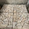Honey Beige Irregular Crazy Paving Limestone Flagstone2 Stacked honey beige irregular crazy paving limestone flagstone bulk stock