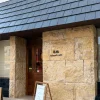 Cream Split Face Limestone Ledger Stone Veneer | Custom Natural Stone Wall Cladding for Residential Exterior Split Face Cream Limestone Veneer Panels, Natural Rough Stone Wall Cladding for Villa Exterior Facade & Entrance Wall, Custom Size Rustic Natural Stone Ledger Panels