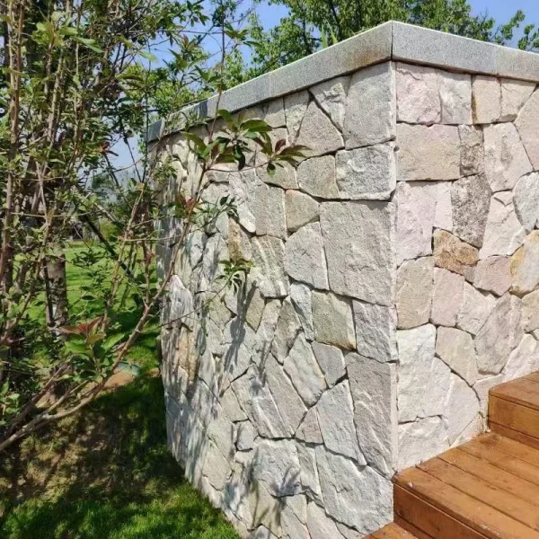 Minimalist White Irregular Sandstone Crazy Paving Veneer