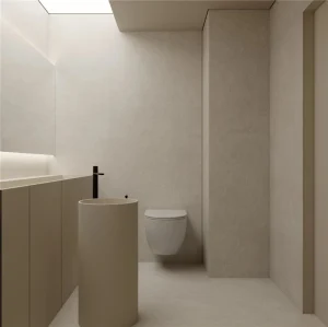off‑white limestone slabs for minimalist interior hallway and floor finishing