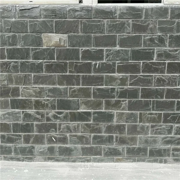 Green Slate Mushroom-Faced Stone for Exterior Walls & Feature Facades