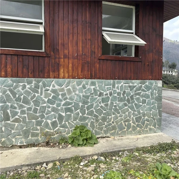Green-Grey Slate Crazy Paving Stone for Walls, Patios & Landscape Projects