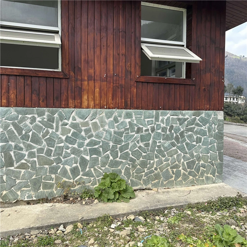 Green‑grey slate crazy paving stone for garden patio paving