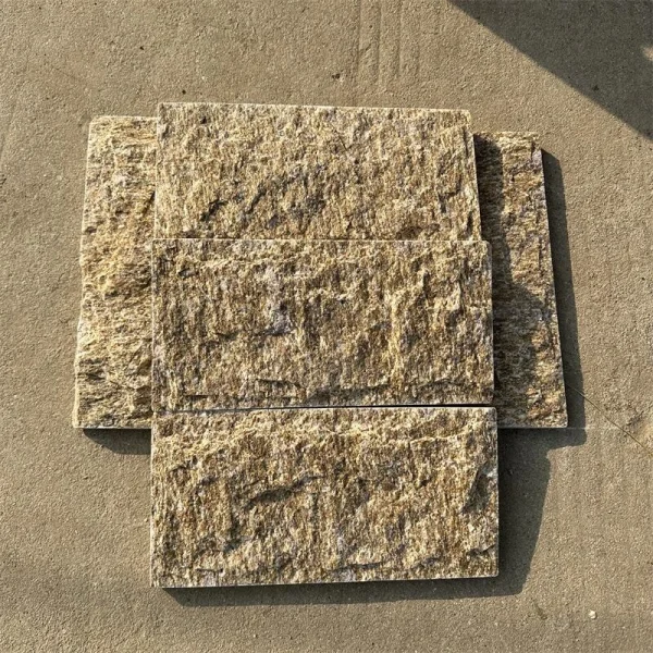 Golden Yellow Mushroom Stone Wall Cladding | Natural Stone for Exterior & Interior Walls