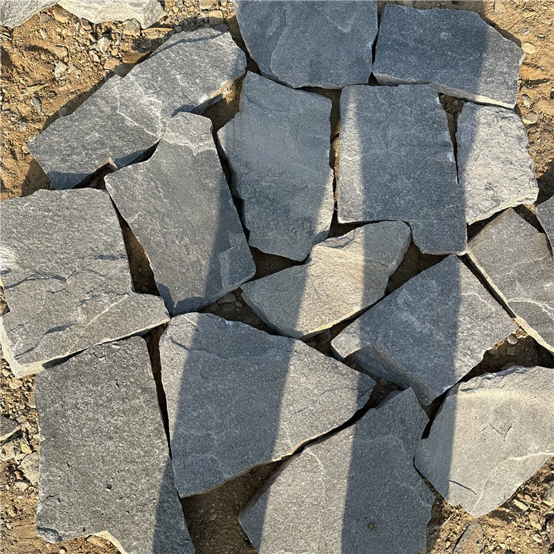 Natural Light Grey Crazy Paving Stone raw material for wall decoration