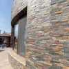 Natural Tones Stacked Stone installed on an outdoor building facade