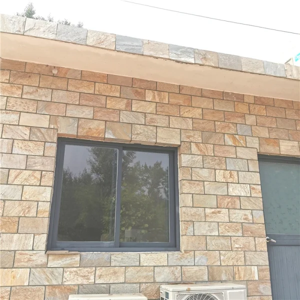 Yellow Sandstone Mushroom Stone for Exterior Walls & Garden Design