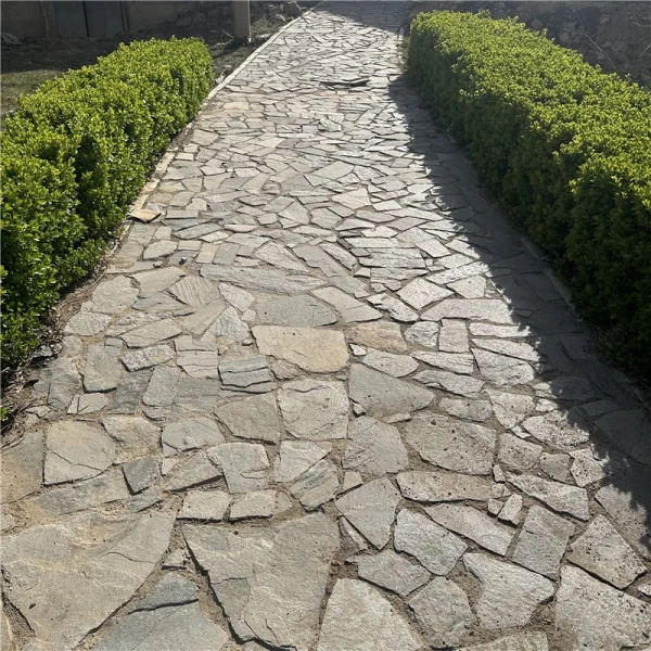 Natural Grey Slate Crazy Paving for Patio & Wall Cladding