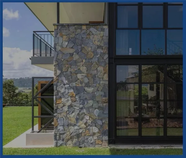 Natural Mixed Grey Crazy Paving Stone Wall Cladding