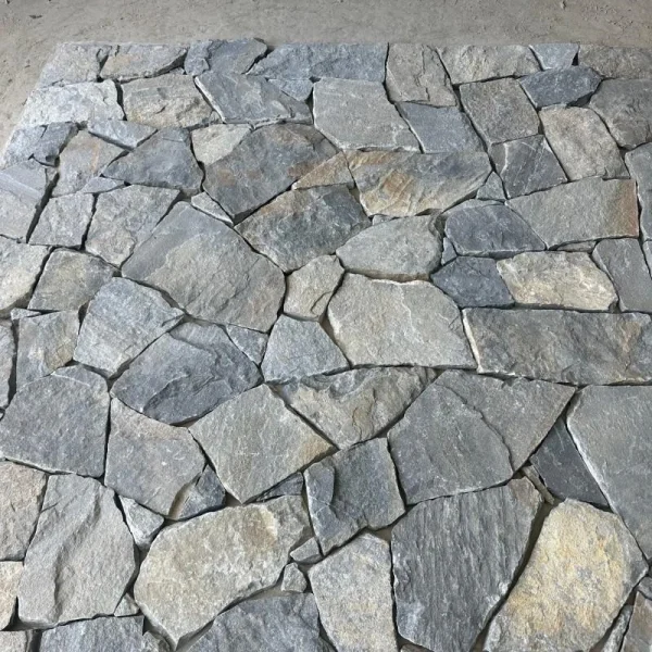 Natural Mixed Grey Crazy Paving Stone Wall Cladding