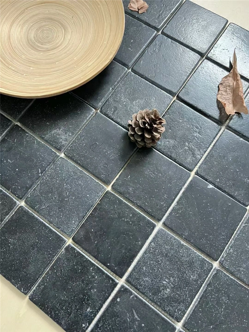 Black Limestone Flooring tiles natural dark stone surface