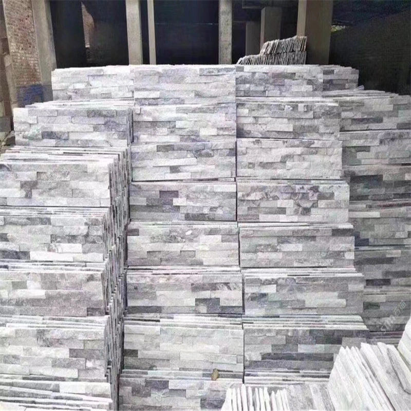 Grey cloud quartzite ledger stone for villa facade