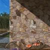Rusty Yellow Crazy Paving Stone, Rustic Natural Stone for Wall Cladding & Ground Paving