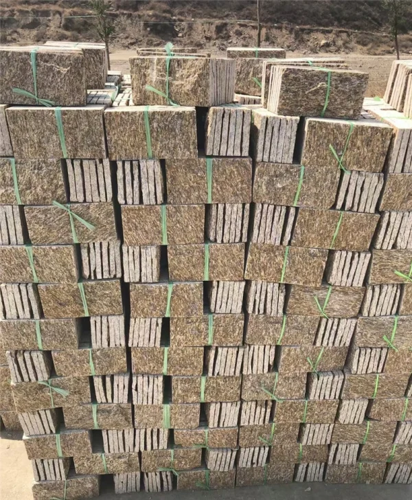 Golden Yellow Mushroom Stone Wall Cladding | Natural Stone for Exterior & Interior Walls