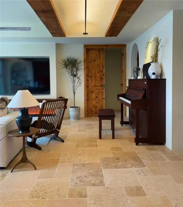 Walnut Brown Limestone for Elegant Villa and Landscape Design