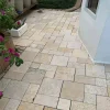 Natural Beige Modular Limestone Flooring for Villa Interiors & Courtyards