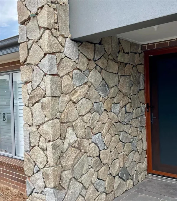 Yellow Beige Random Stone Wall Cladding