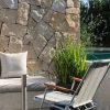 Yellow Rust Crazy Paving Slate | Natural Random Split Face Stone for Villa Exterior Wall & Garden Fence Cladding