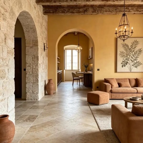 Walnut Brown Limestone for Elegant Villa and Landscape Design