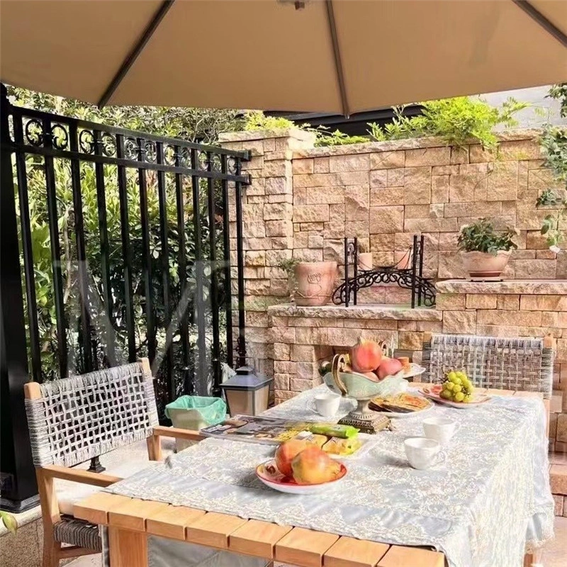 Natural Yellow Beige Limestone Stacked Stone for Garden Boundary Wall