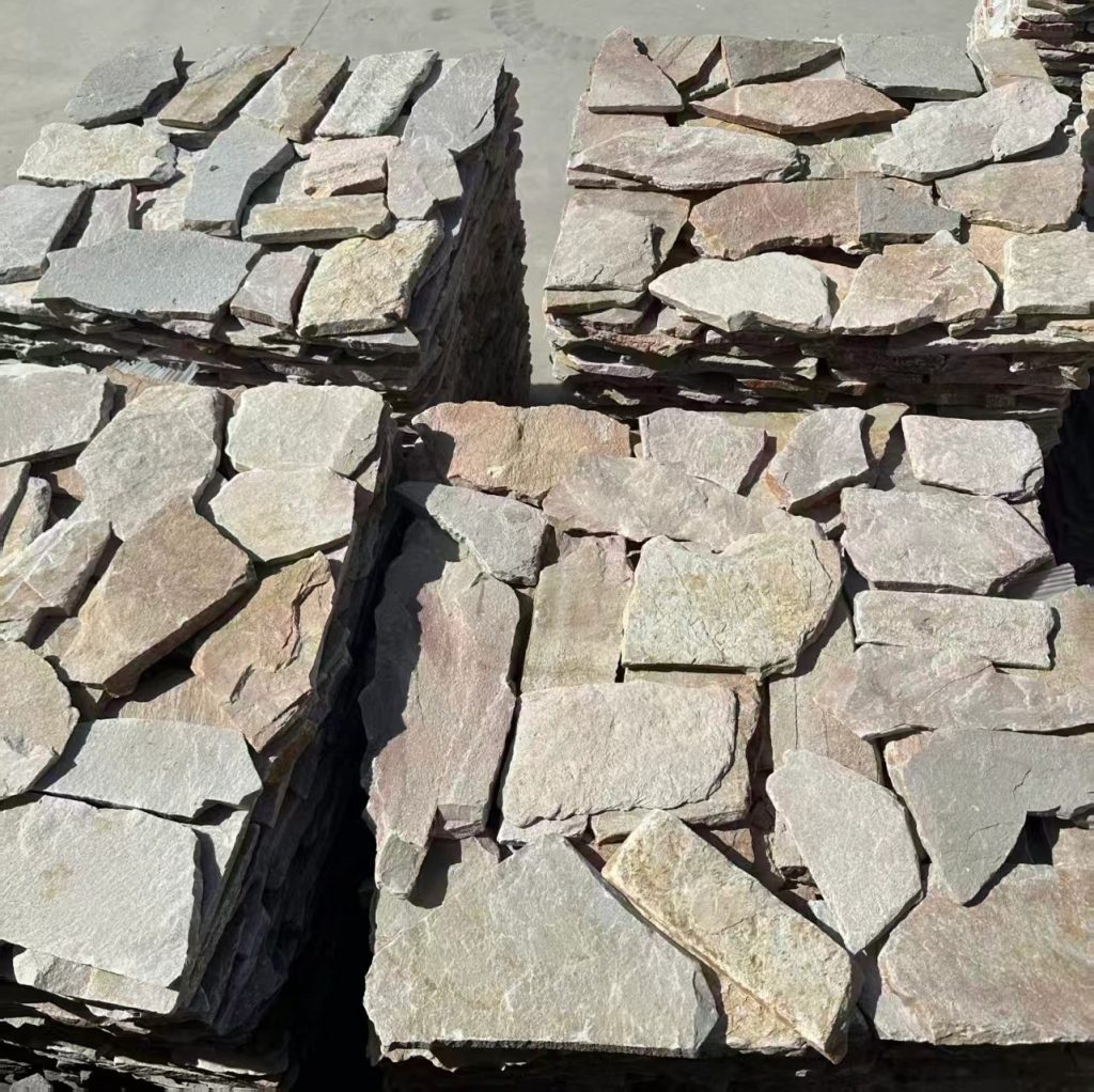Yellow Wood Grain Wall Stone loose random pieces stock