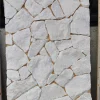 White natural crazy paving wall stone sample for garden boundary wall and exterior feature wall