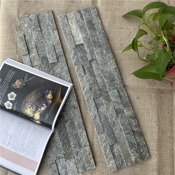Green Quartzite Feature Wall stacked stone veneer sample board