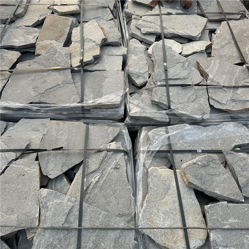 Grey Random Flagstone for Patios natural stone packed for export