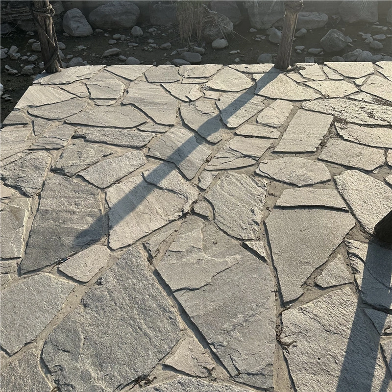 Grey Random Flagstone for Patios natural stone garden paving