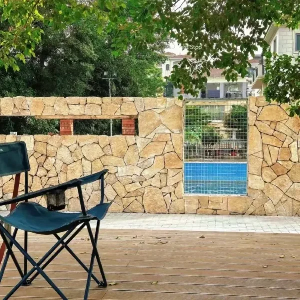 Bring Natural Warmth to Interior & Patio Spaces with Rustic Yellow Crazy Paving Stone