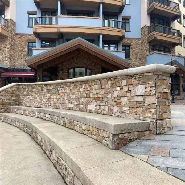 Rust-Toned Stacked Stone Veneer – Warm Natural Color for Feature Walls