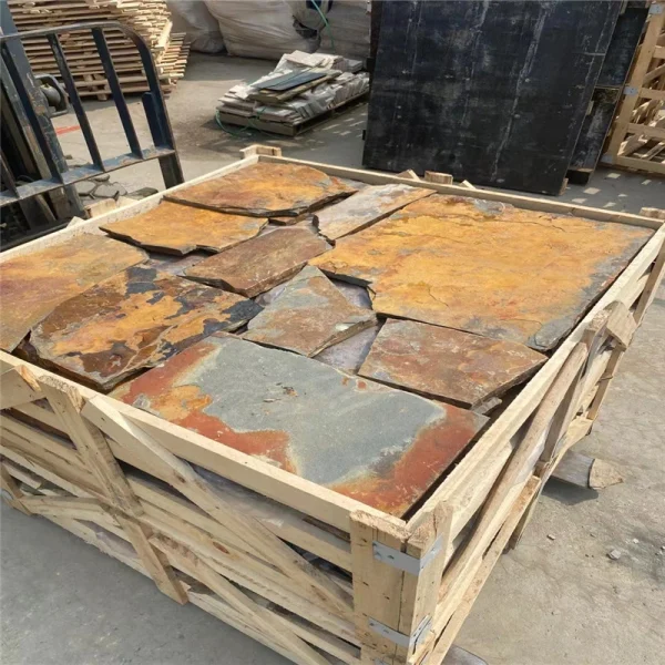 Rusty Slate Crazy Paving – Natural Irregular Stone for Outdoor Patios & Garden Paths