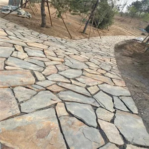 Rusty Slate Crazy Paving outdoor garden walkway paving project