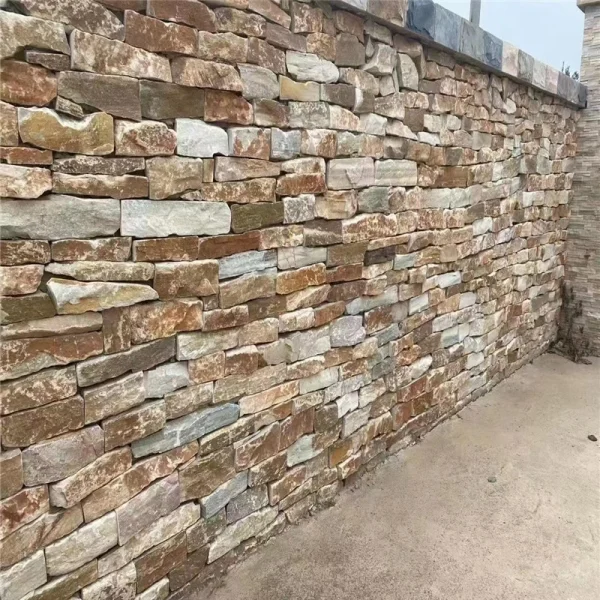 Rust-Toned Stacked Stone Veneer – Warm Natural Color for Feature Walls
