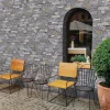 Blue Grey Slate Stacked Stone exterior wall cladding for courtyard arched doorway
