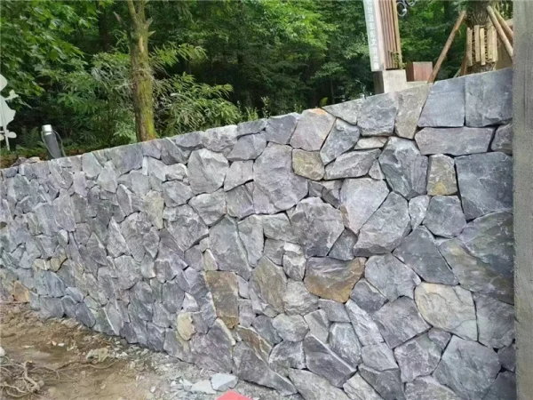 Grey Crazy Paving Wall Stone – Natural Irregular Stone for Exterior Walls