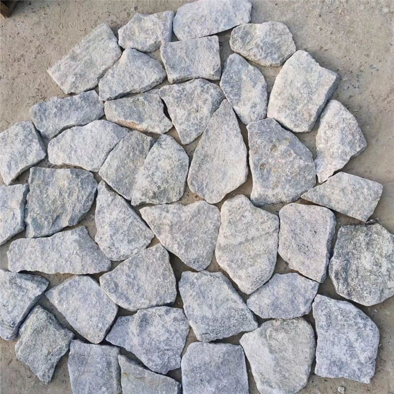 Grey white natural crazy paving loose stone pieces for patio and boundary wall