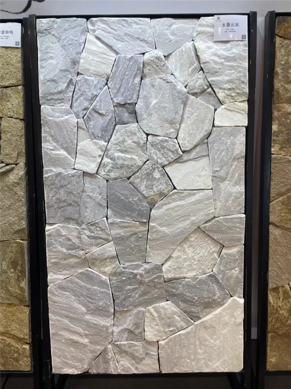 Grey White Random Stone Wall Cladding – Natural Texture for Stunning Exterior & Interior Walls