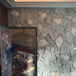 Grey Random Flagstone natural stone interior accent feature wall