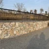 Natural Yellow Wood Grain Stone crazy paving random flagstone for exterior retaining wall cladding