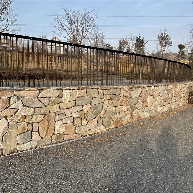 Yellow Wood Grain Wall Stone for garden retaining wall cladding
