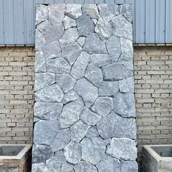 Grey Crazy Paving Wall Stone – Natural Irregular Stone for Exterior Walls